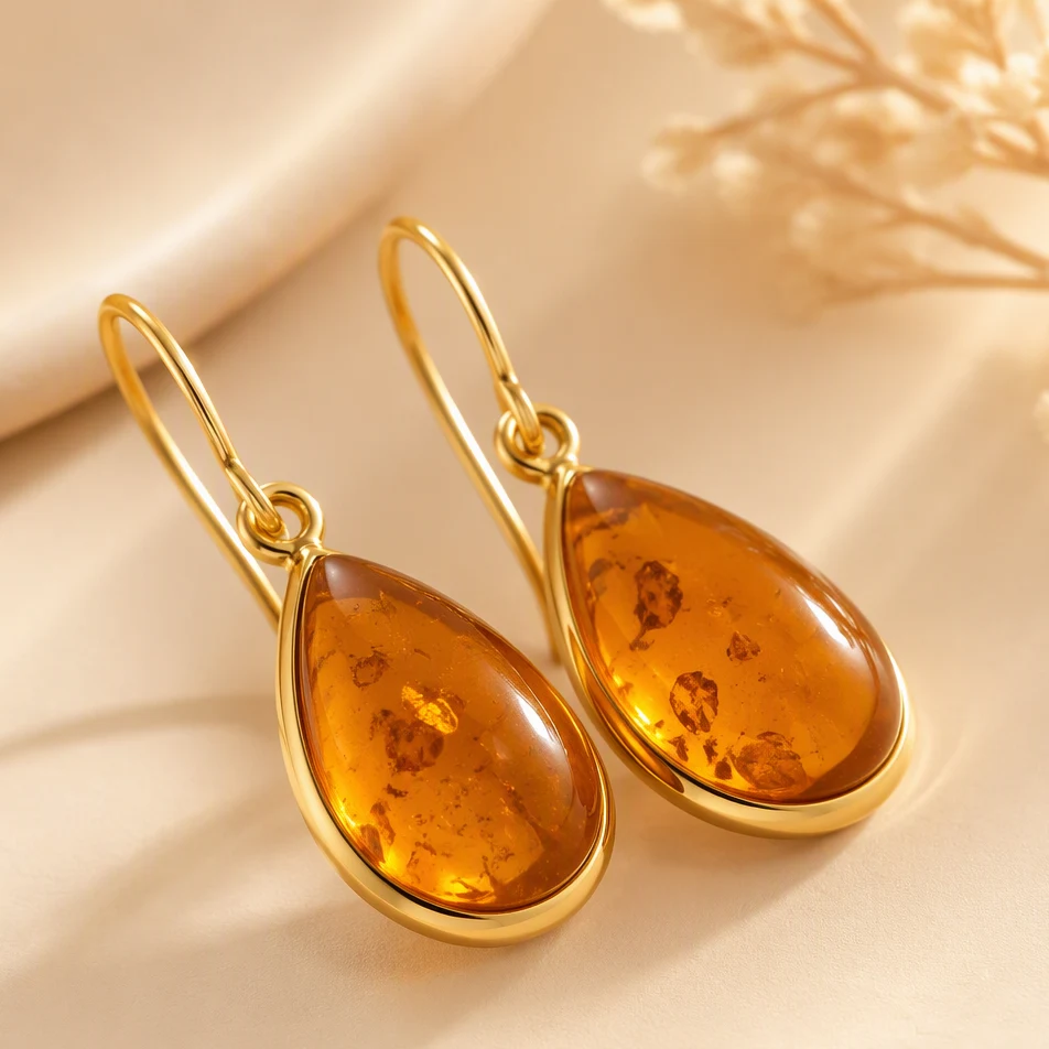 Auvielle Amber Drop Earrings